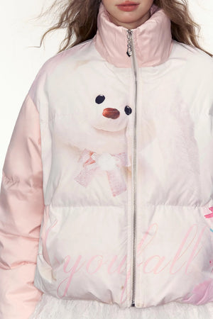 Splicing Casual Down Jacket