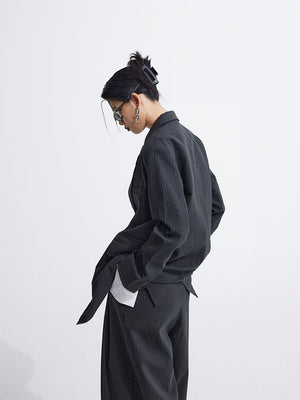 Splicing Suit Halter Neck Vest Two Piece