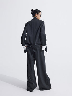 Splicing Suit Halter Neck Vest Two Piece
