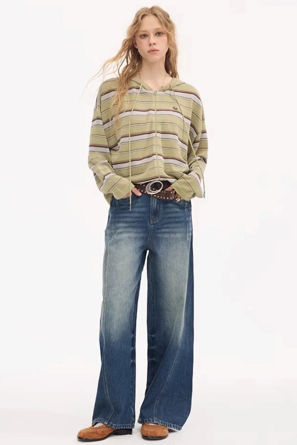 Split Hem Stretchy Denim Pants