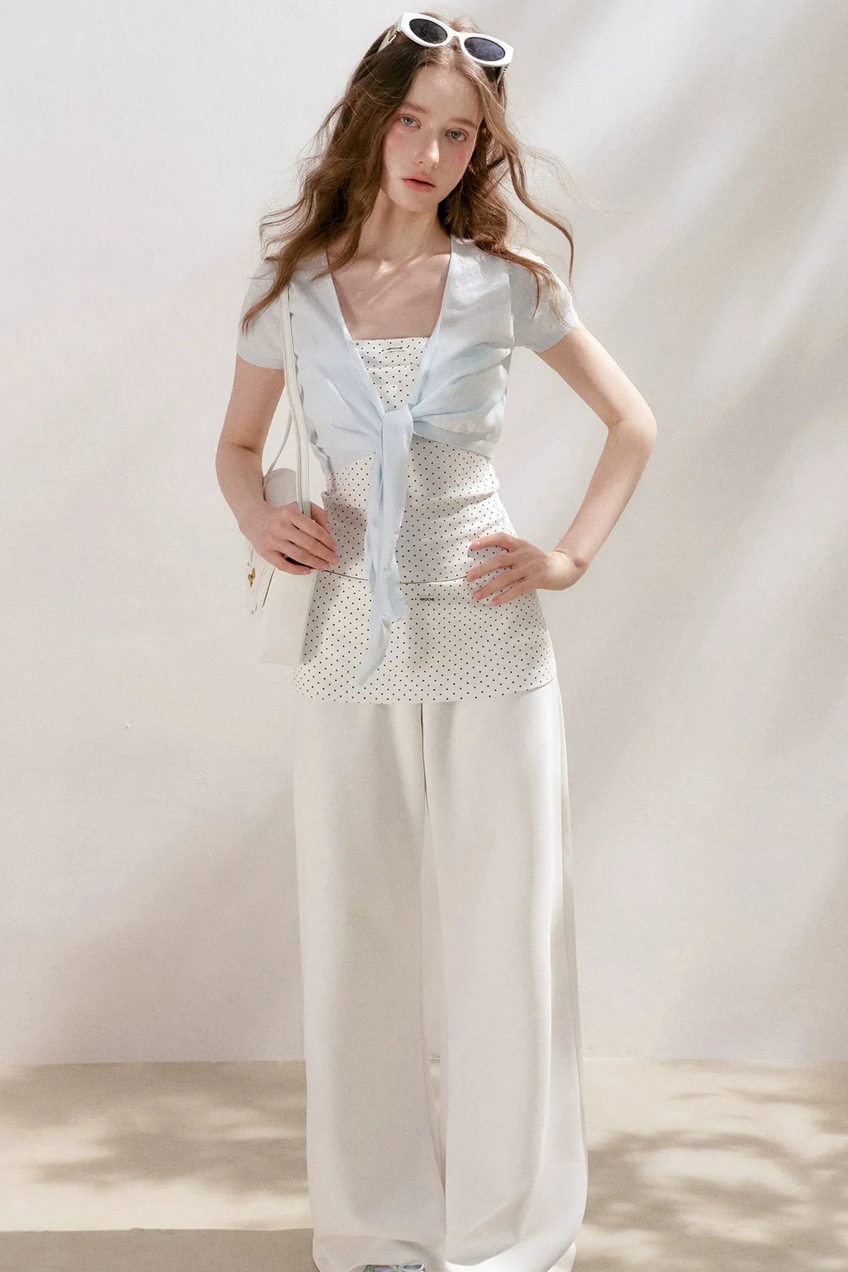 Sportique Knitted Bow-Tie Cardigan