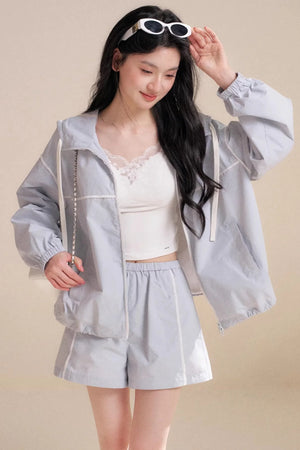 Sportique Lace Hooded Jacket Set-Up