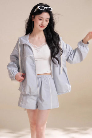 Sportique Lace Hooded Jacket Set-Up