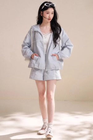 Sportique Lace Hooded Jacket Set-Up