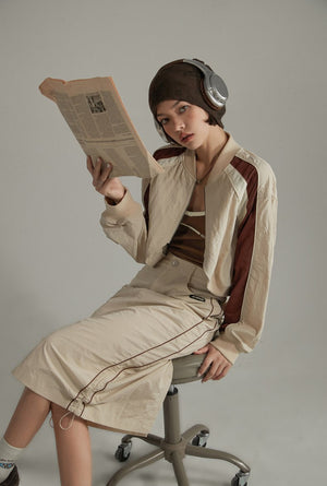 Sports Style Raglan Sleeve Jacket