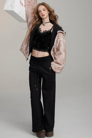 Sporty Casual Straight-Leg Sweatpants