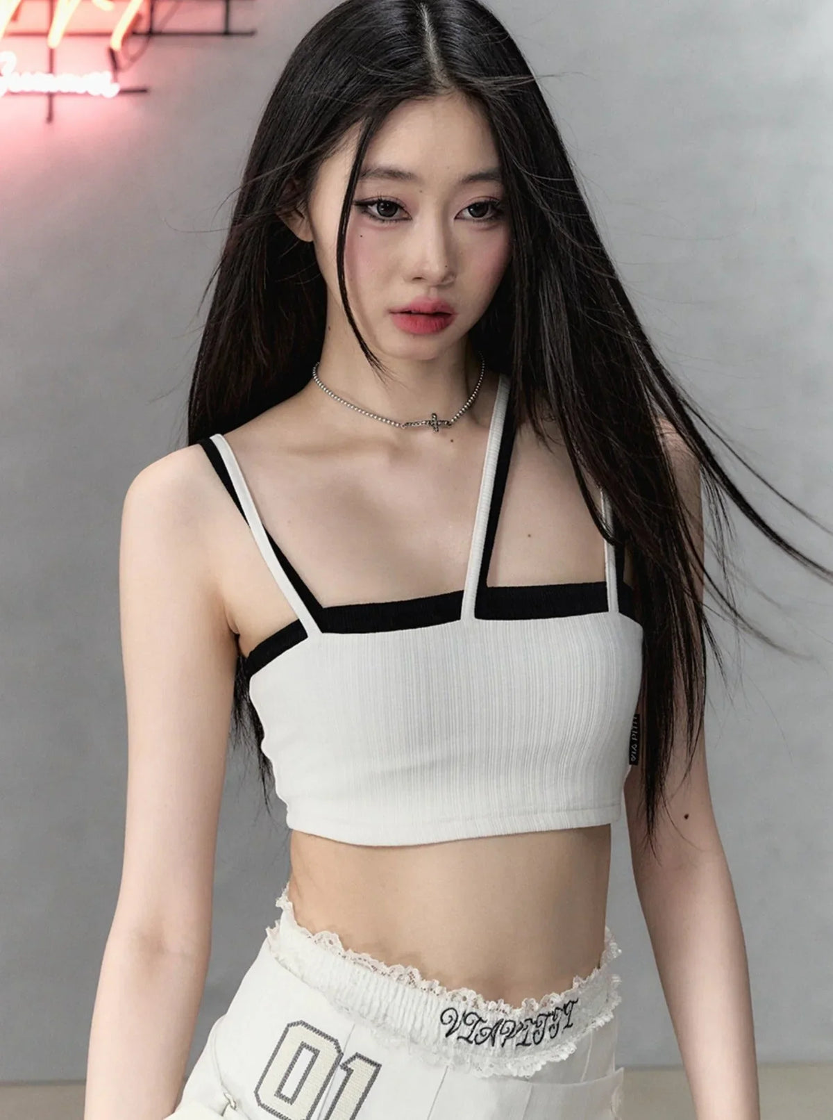 Sporty Cropped Camisole Top