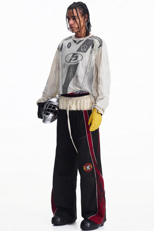 Sporty Loose Crew Neck Top