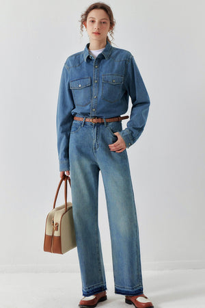 Spring Denim Two-Piece Set-Up