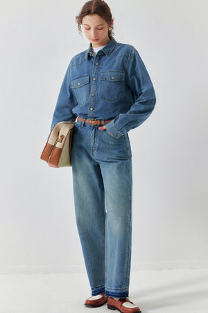 Spring Denim Two-Piece Set-Up