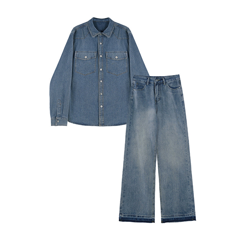 Spring Denim Two-Piece Set-Up