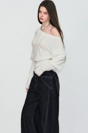 Spring Fake Two-Piece Hot Girl Top