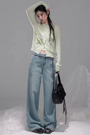 Spring Green Woolen Cardigan Set-Up