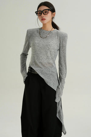 Spring Slant Hem Top
