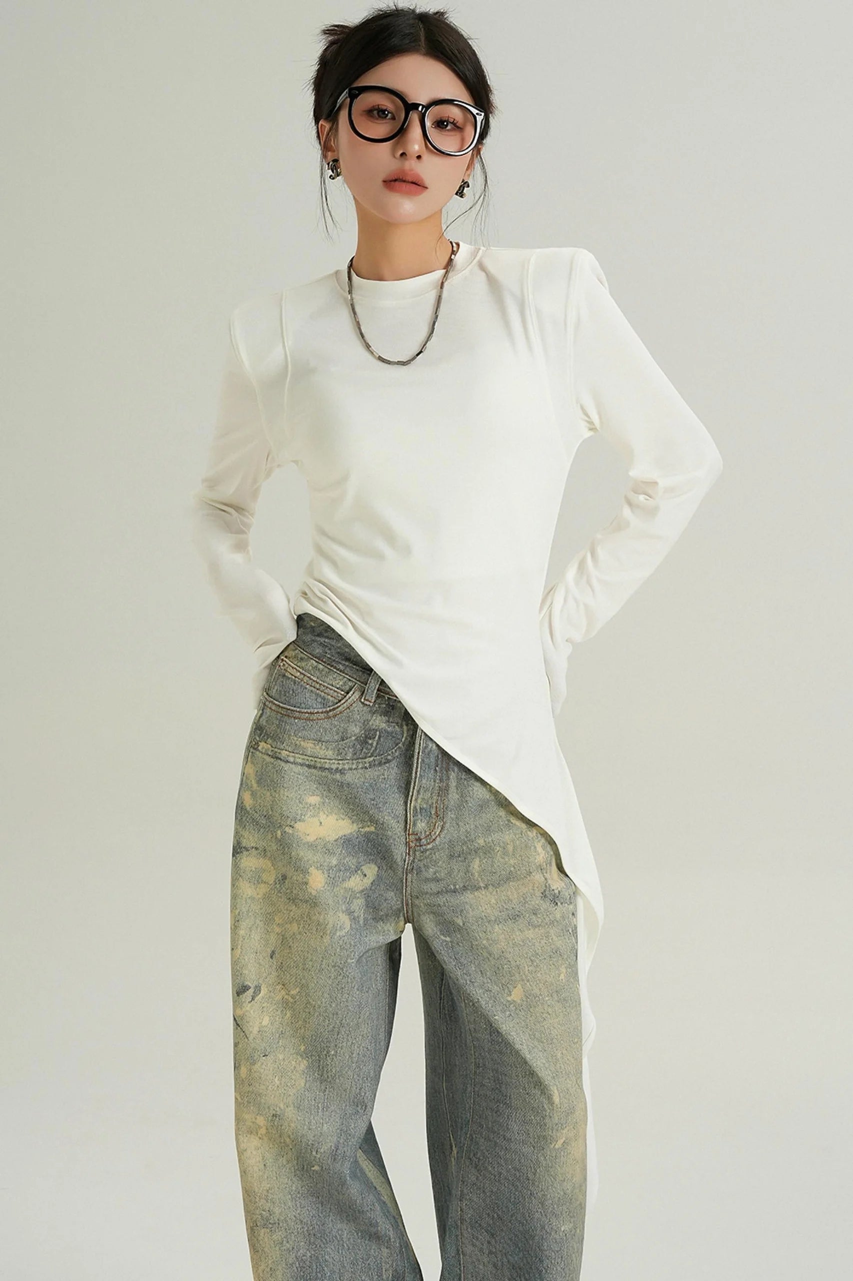 Spring Slant Hem Top