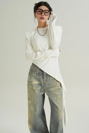Spring Slant Hem Top