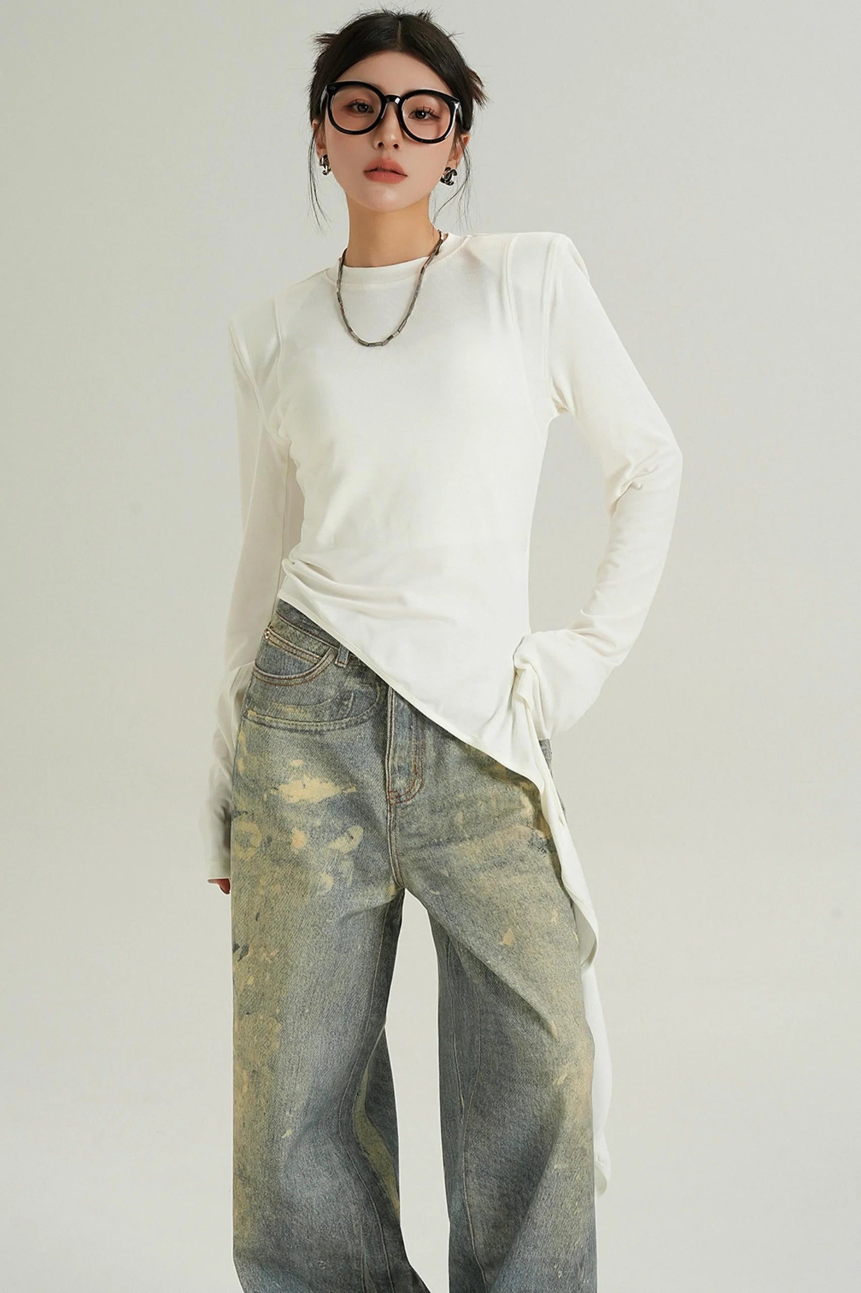 Spring Slant Hem Top