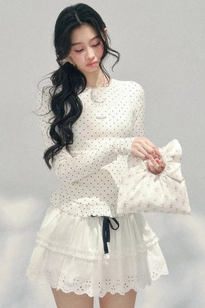 Spring White Half-Skirt
