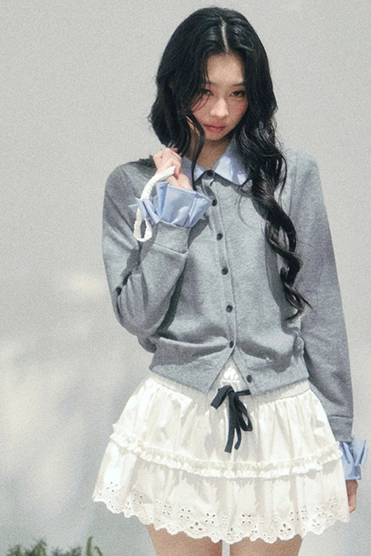 Spring White Half-Skirt