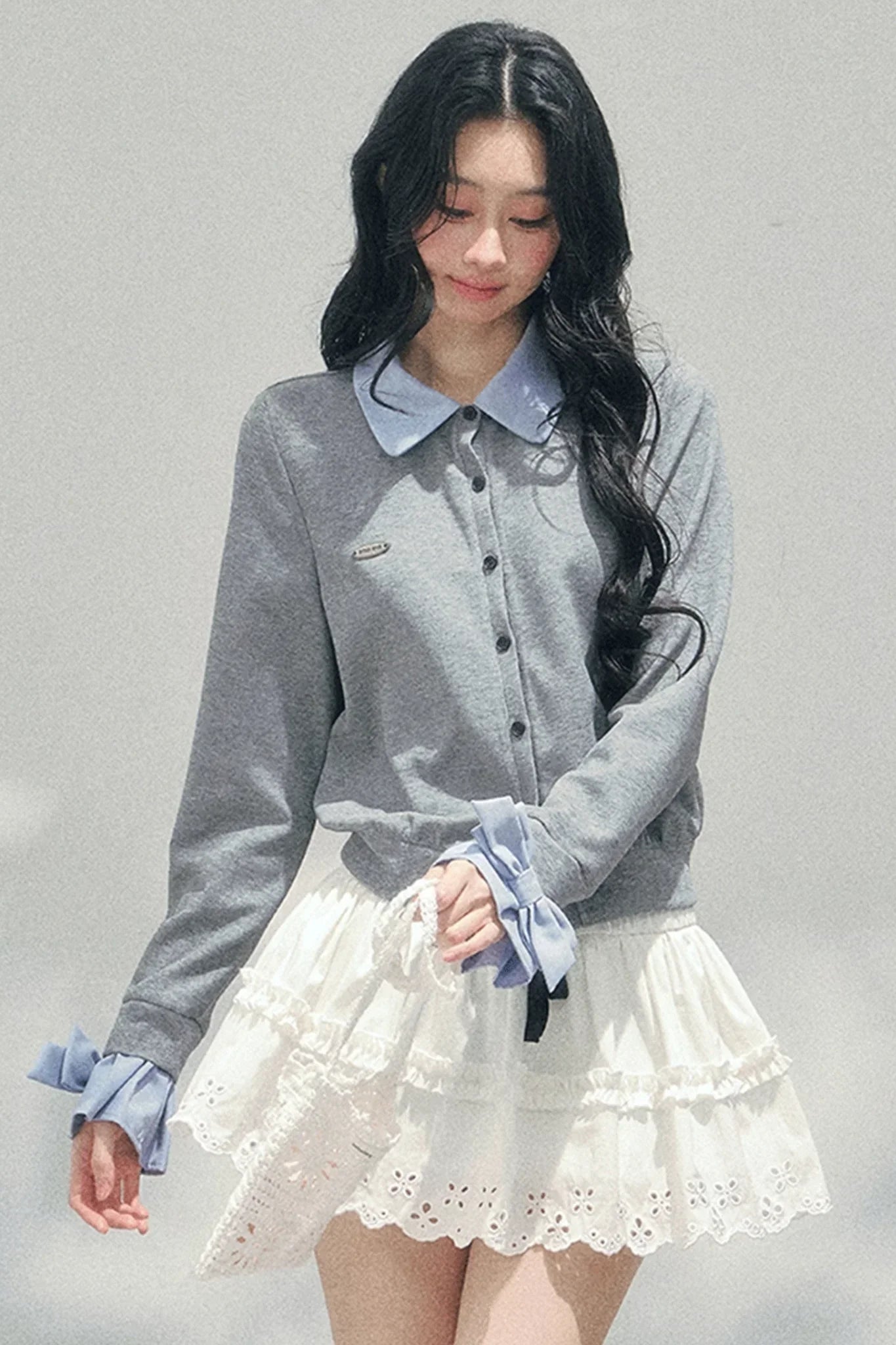 Spring White Half-Skirt
