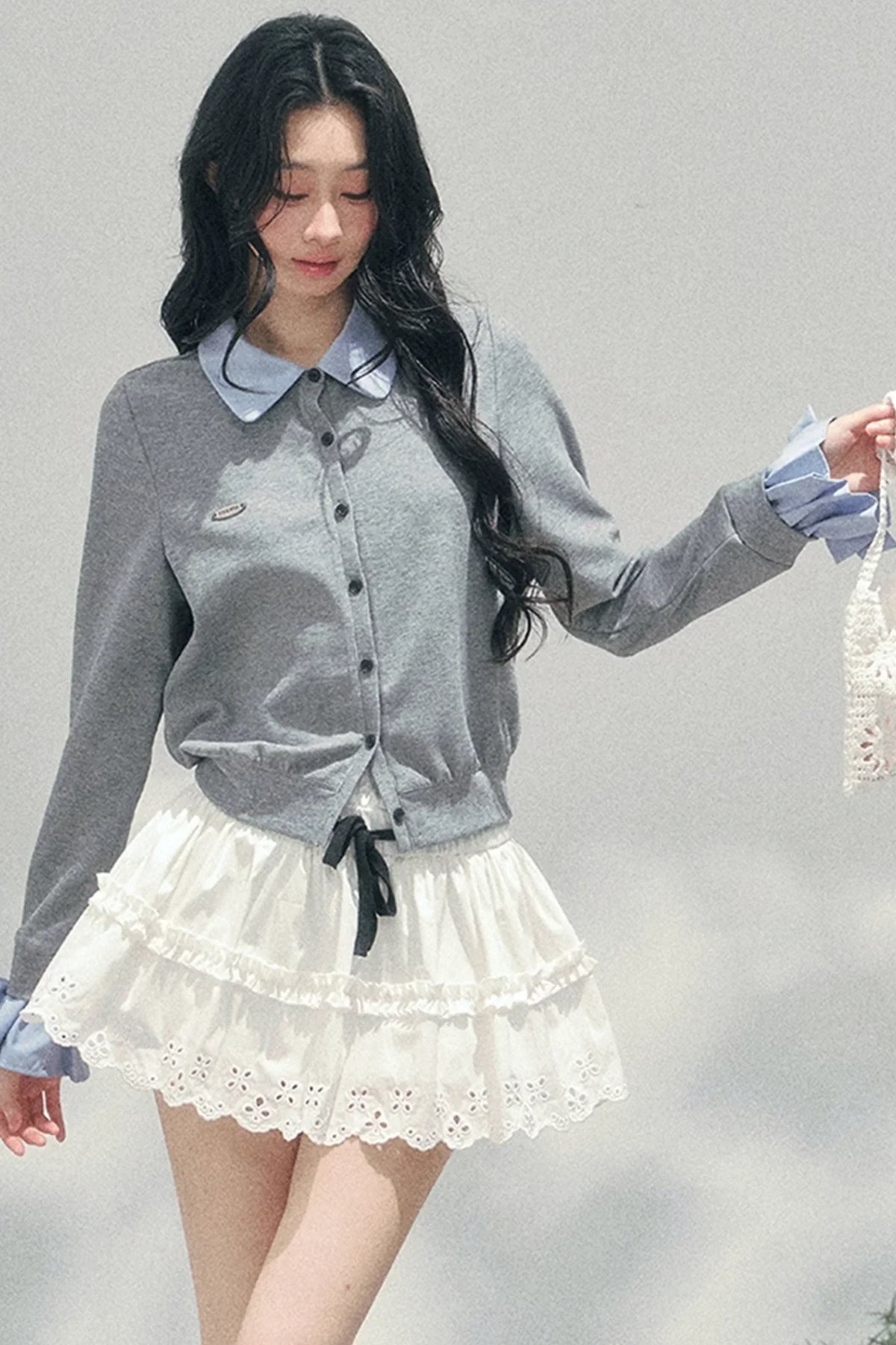Spring White Half-Skirt