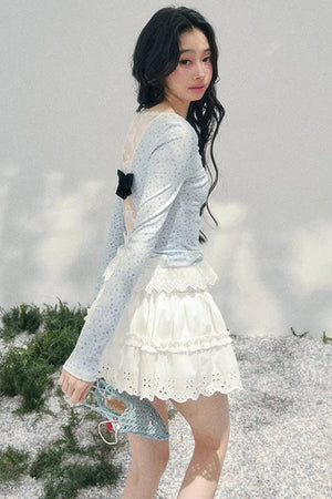 Spring White Half-Skirt