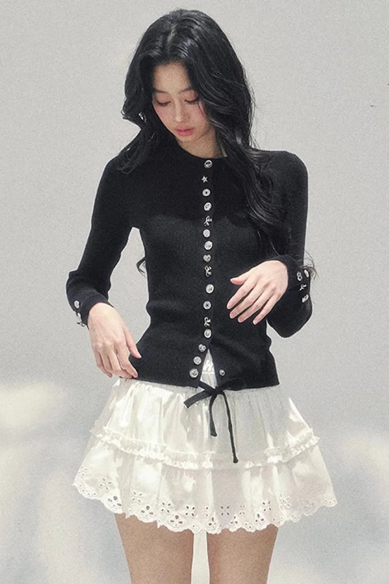 Spring White Half-Skirt