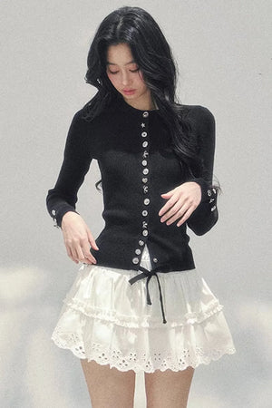 Spring White Half-Skirt