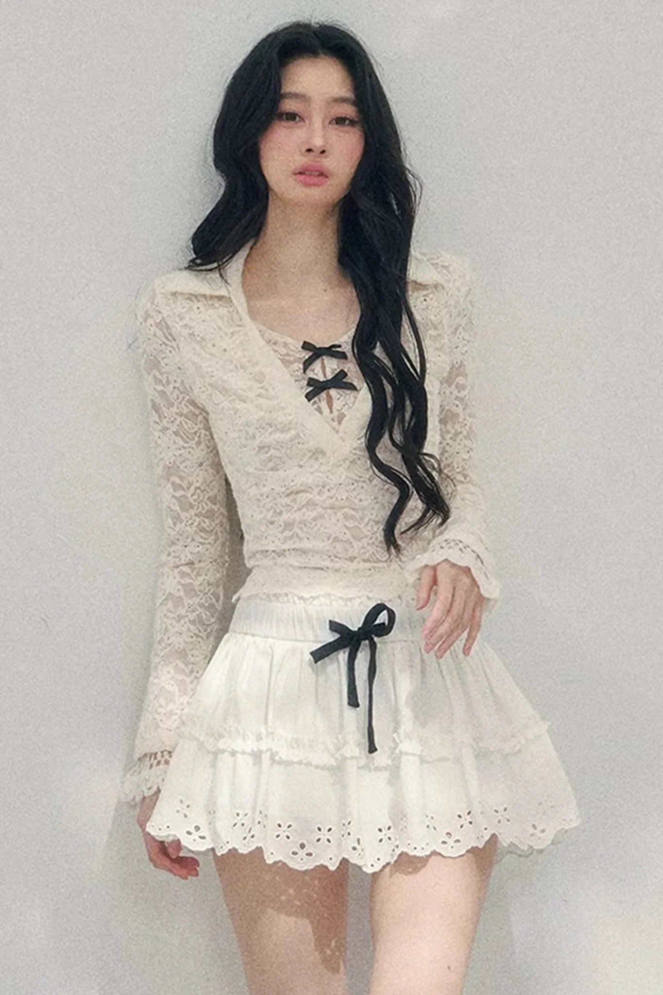 Spring White Half-Skirt