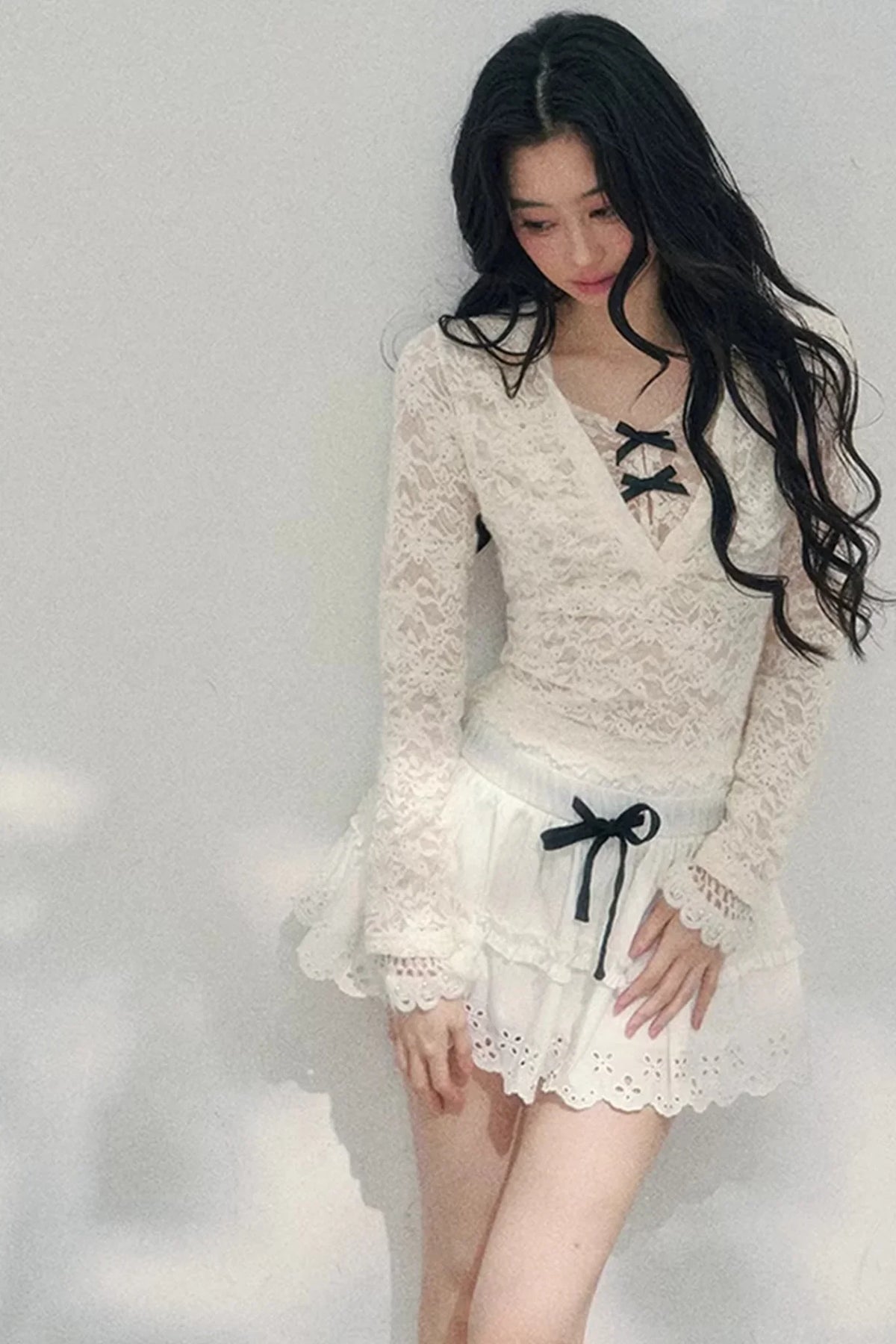 Spring White Half-Skirt