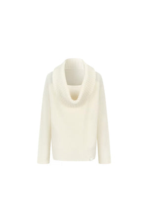 Spring Wool Draped Neck Sweater