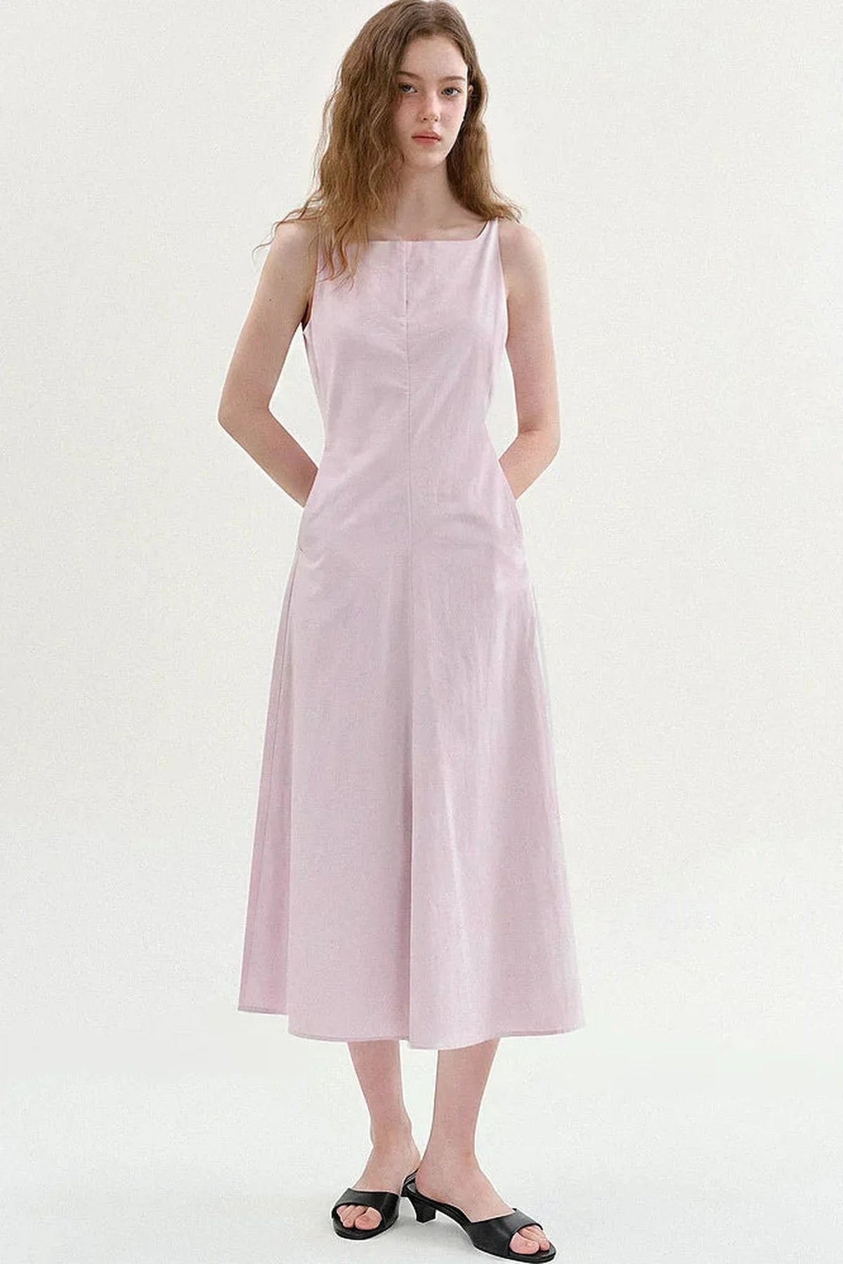 Square-Neck A-Line Dress