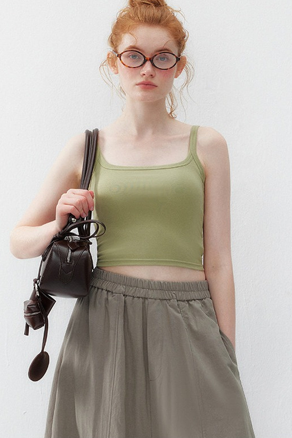 Square Neck Chest Pad Camisole