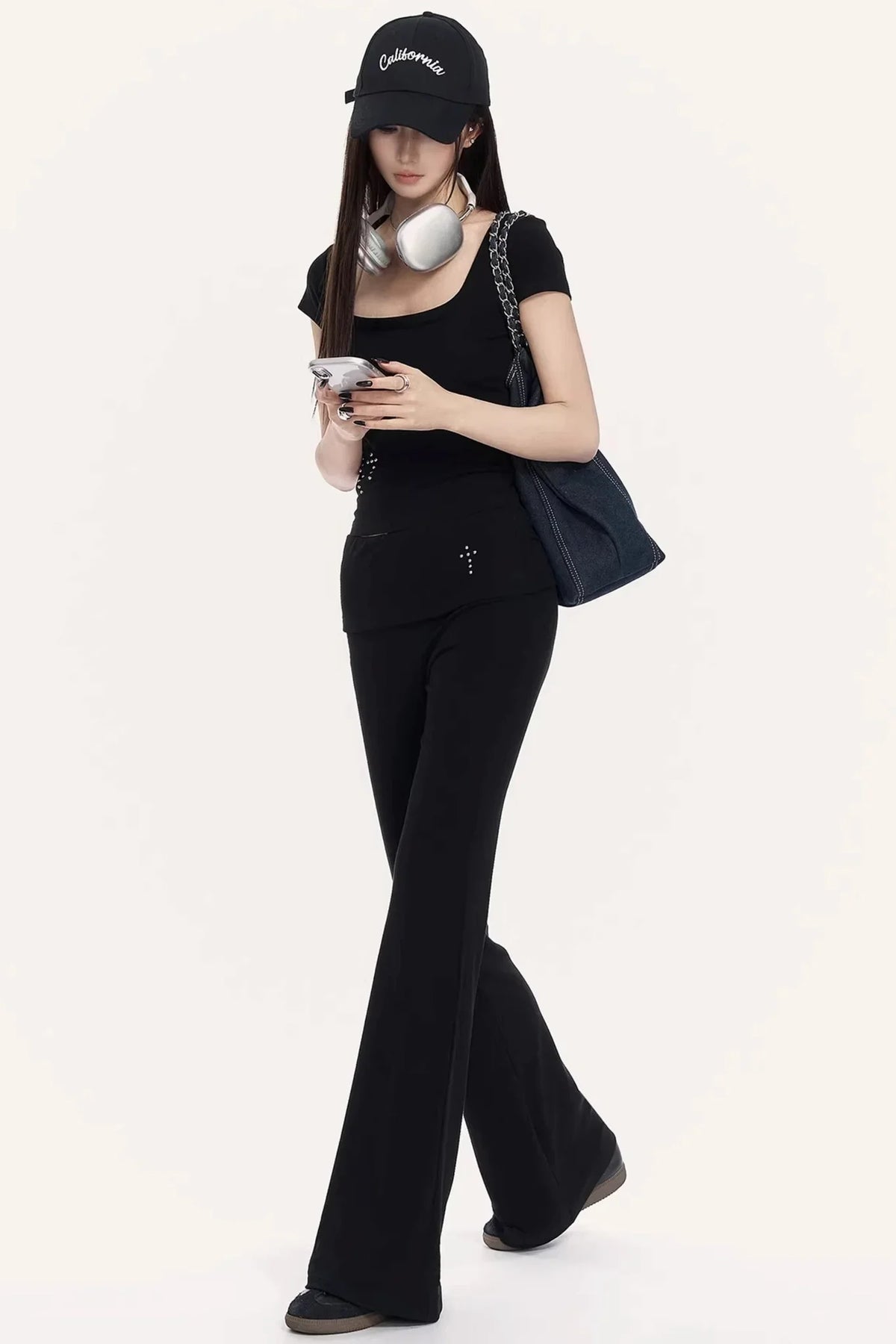 Square Neck Flared Pants Set-Up
