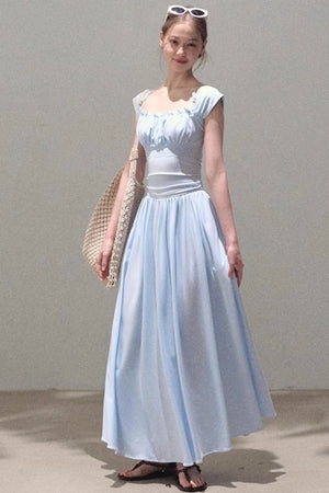 Square Neck Halter Knit Dress
