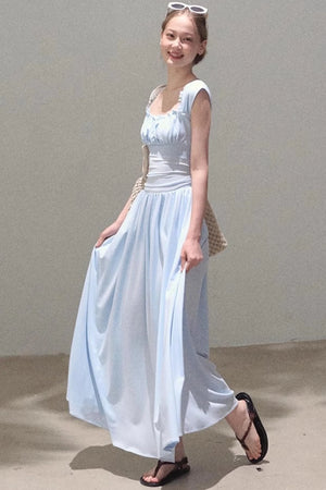 Square Neck Halter Knit Dress