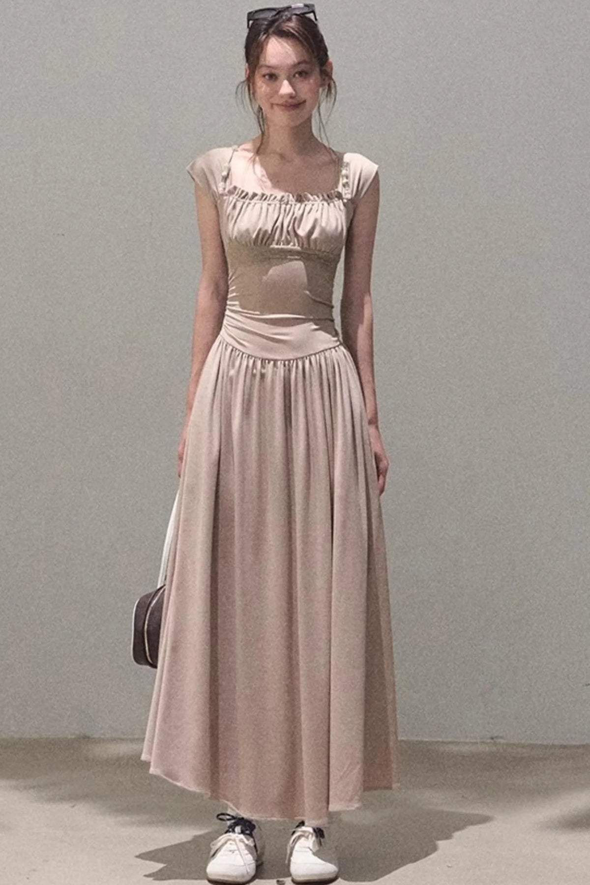 Square Neck Halter Knit Dress