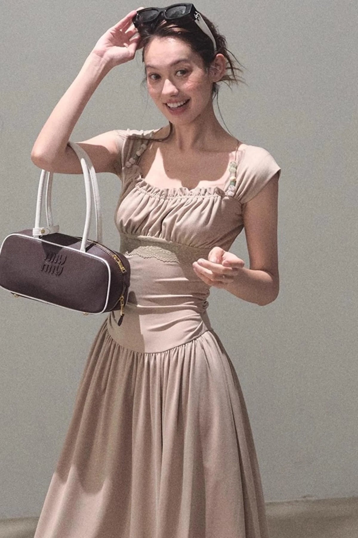 Square Neck Halter Knit Dress