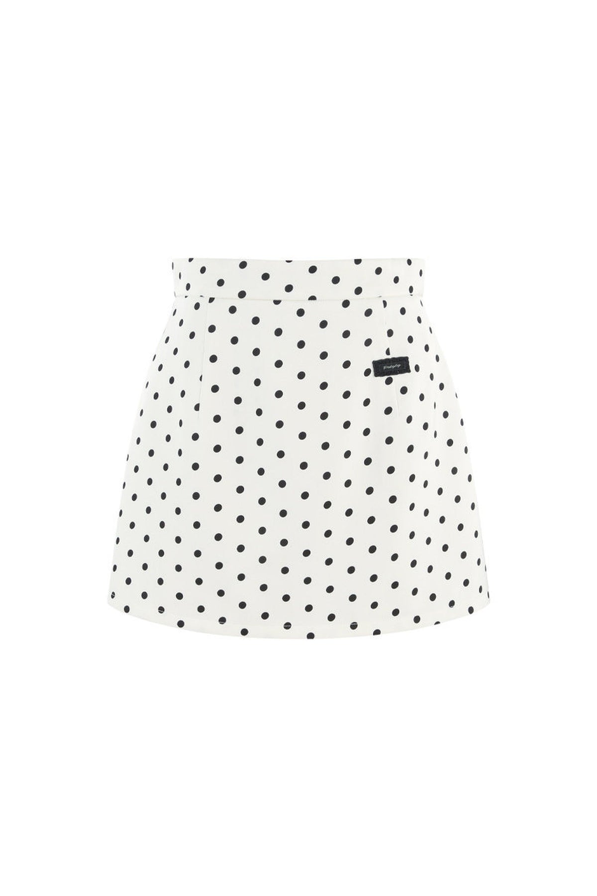 Square Neck Knit Top and Polka Dot Skirt Set-Up