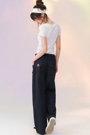 Square Neck Lace Trim Top