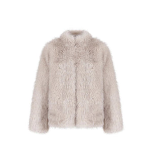 Stand Collar Eco-Friendly Fur Coat