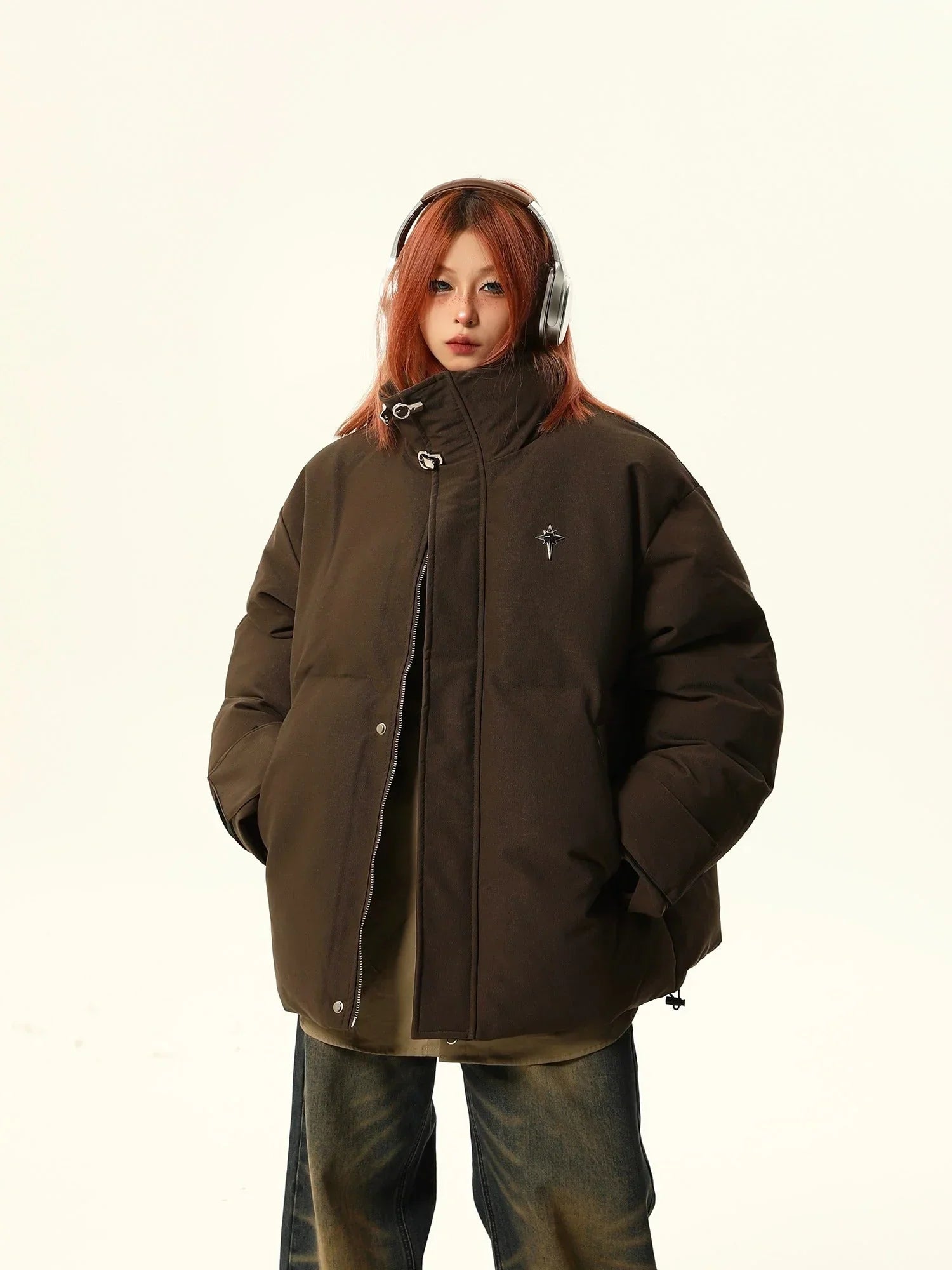 Stand-up collar bread jacket