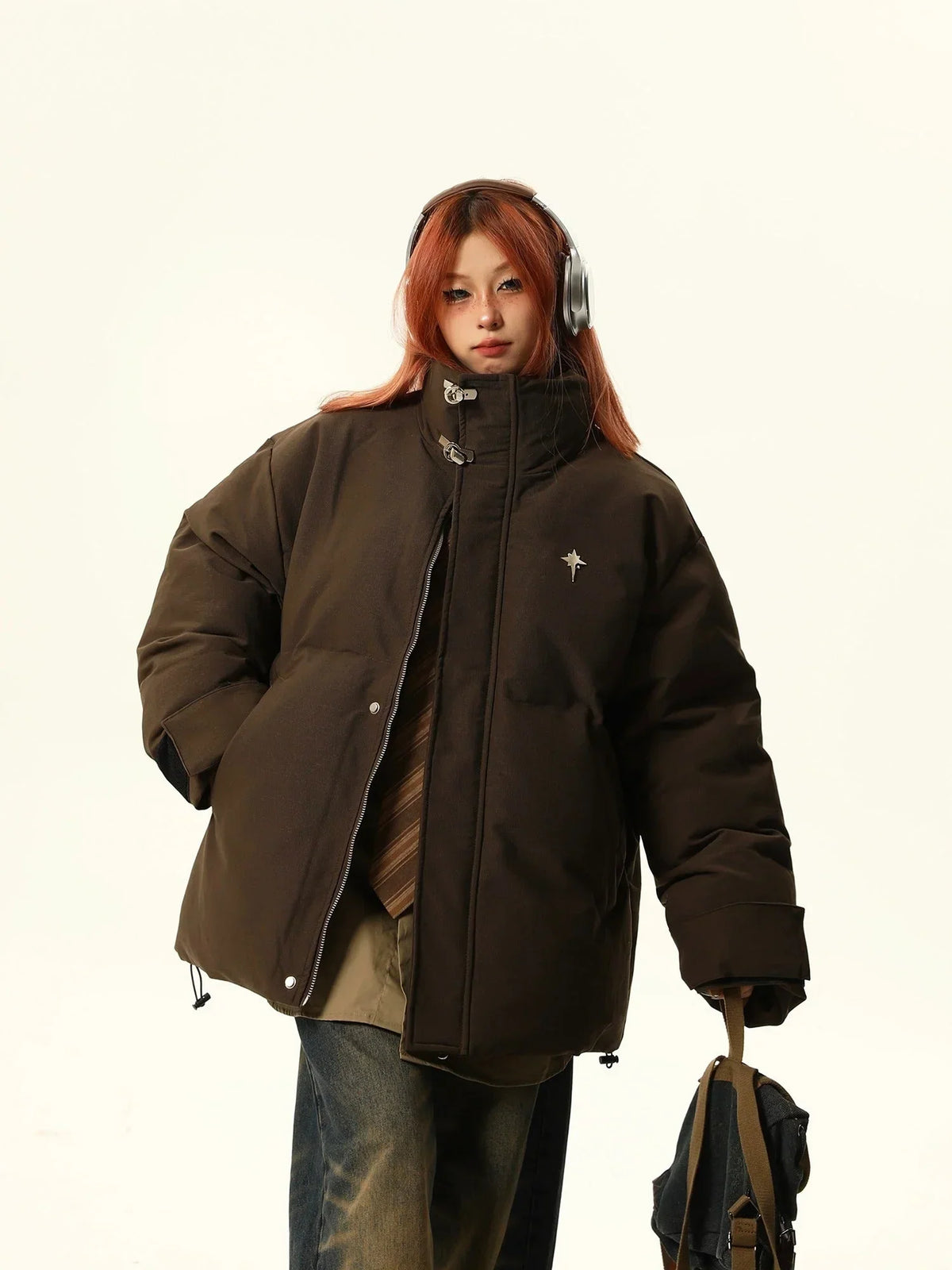 Stand-up collar bread jacket