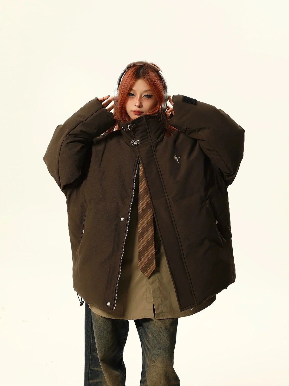 Stand-up collar bread jacket