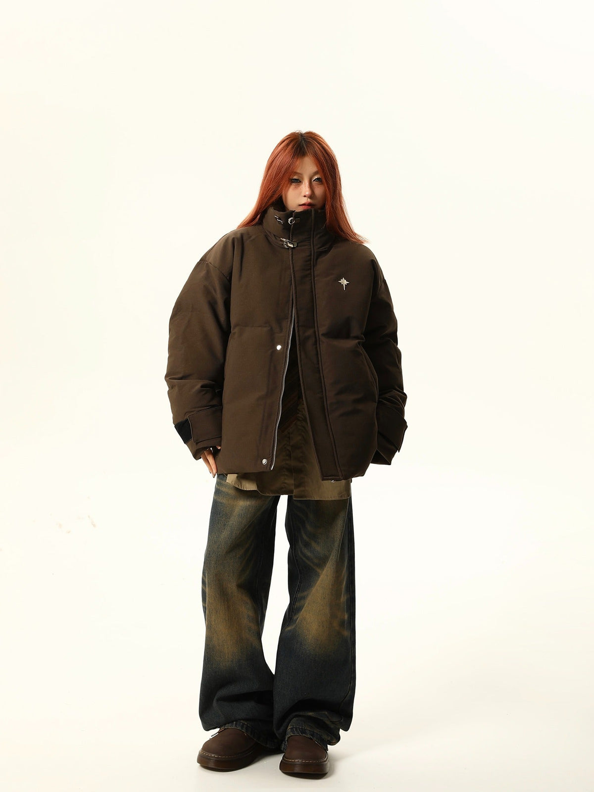 Stand-up collar bread jacket