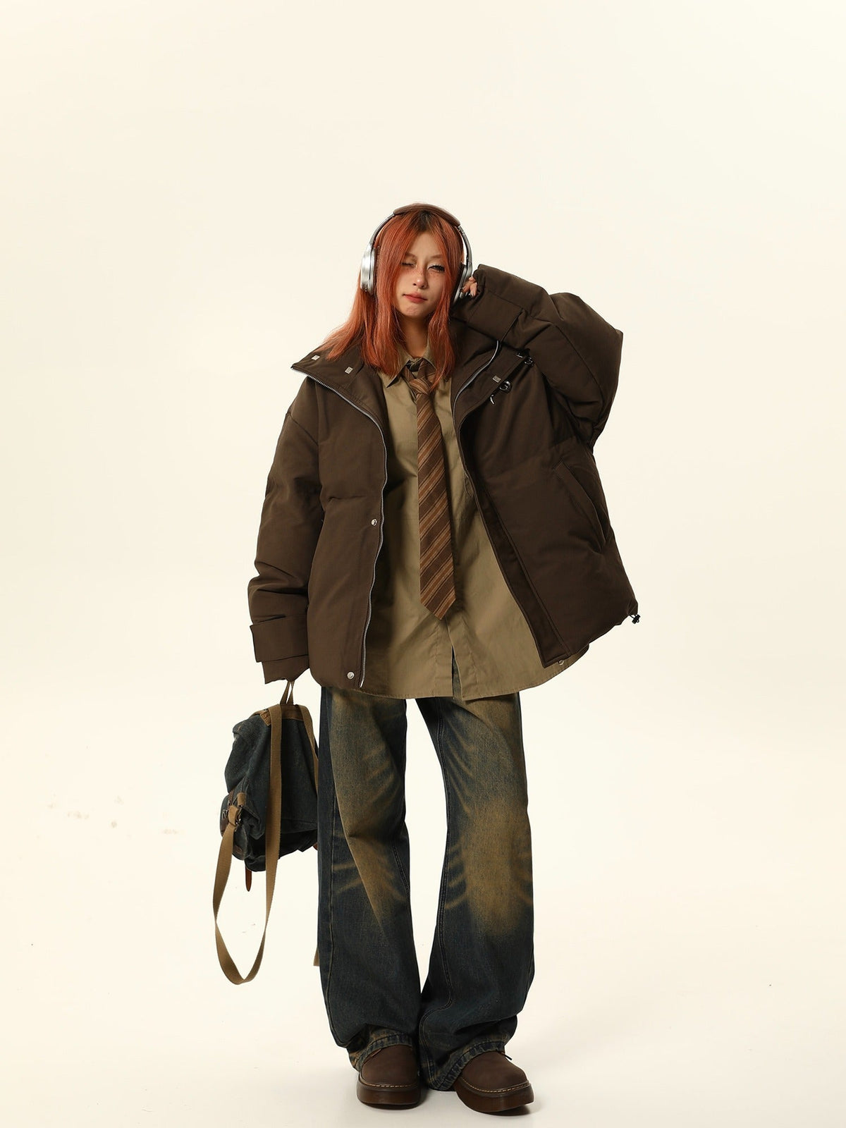 Stand-up collar bread jacket