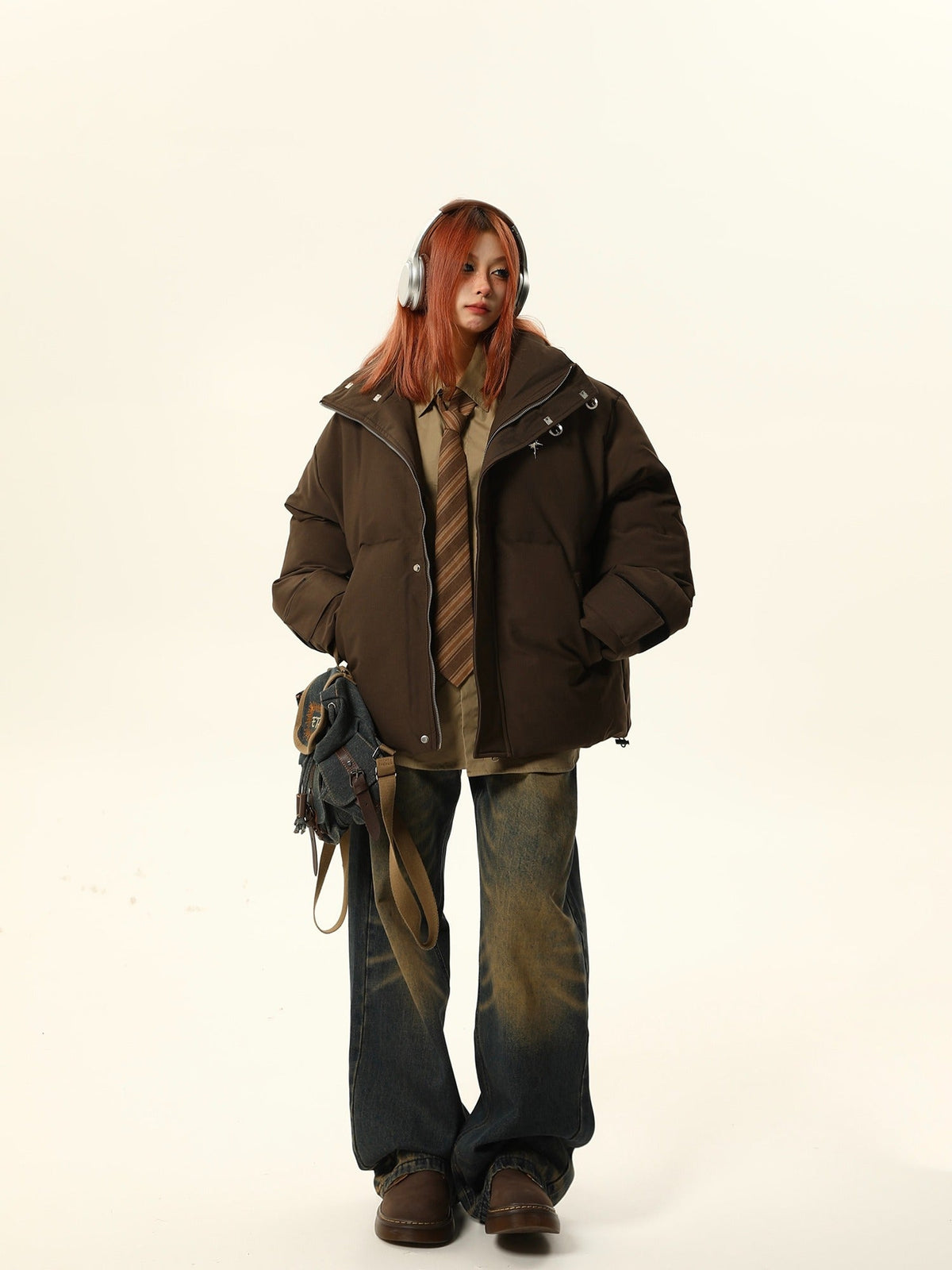Stand-up collar bread jacket