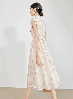 Stand-Up Collar Cheongsam Dress