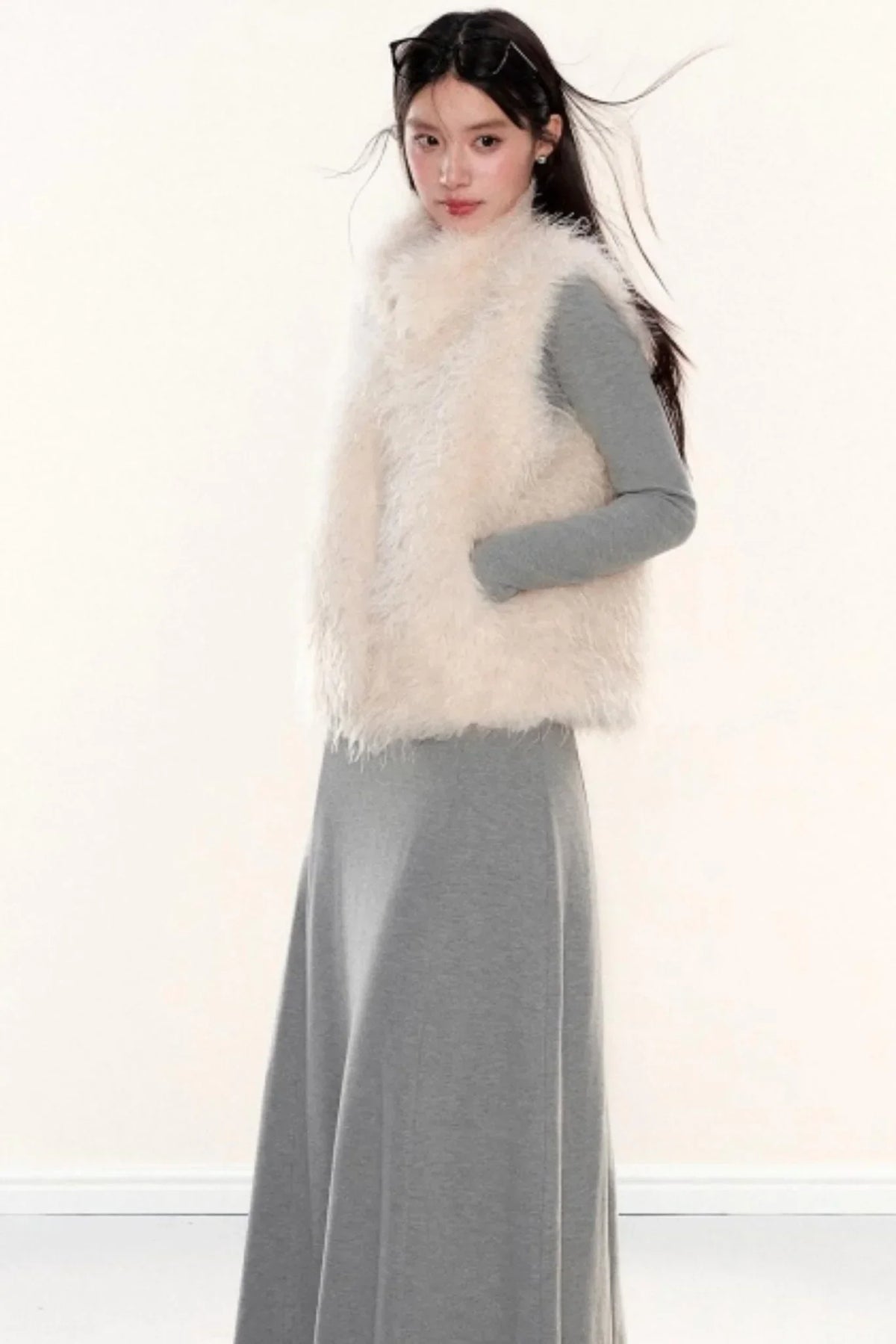 Stand-Up Collar Furry Vest