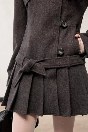 Stand-Up Collar Woolen Coat